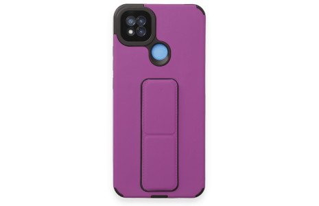 Newface Xiaomi Redmi 9C Kılıf Mega Standlı Silikon - Mor