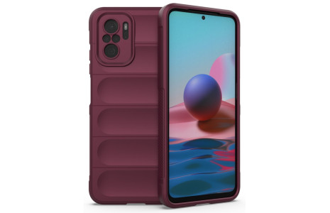 Newface Xiaomi Redmi Note 10 Kılıf Optimum Silikon - Bordo