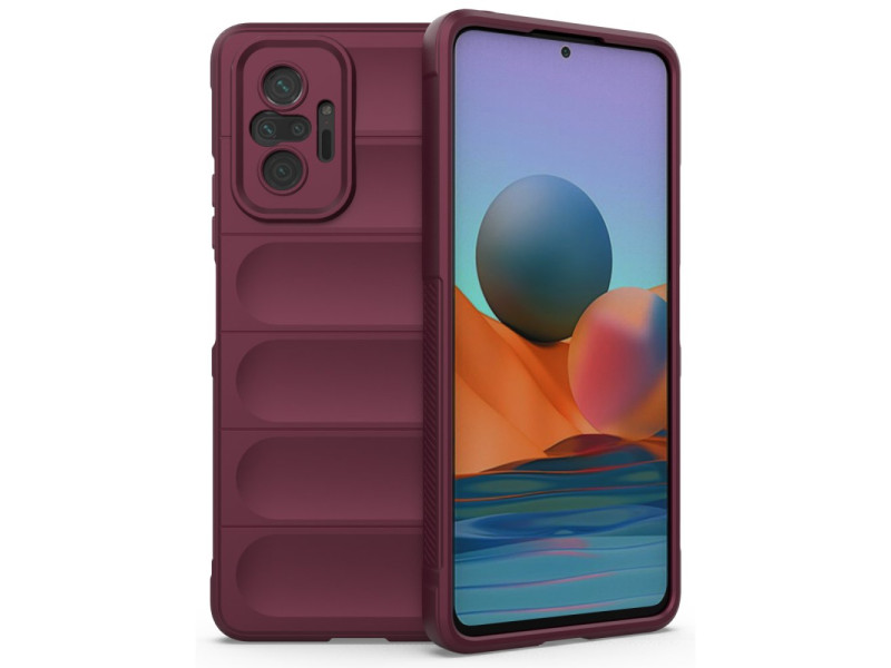 Newface Xiaomi Redmi Note 10 Pro Kılıf Optimum Silikon - Bordo