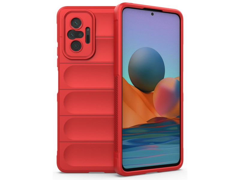 Newface Xiaomi Redmi Note 10 Pro Kılıf Optimum Silikon - Kırmızı