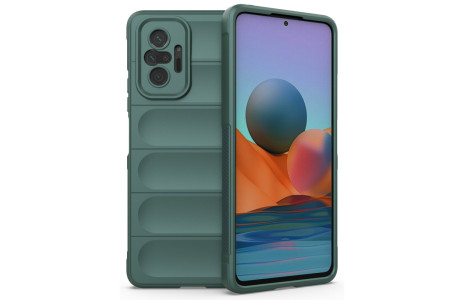 Newface Xiaomi Redmi Note 10 Pro Kılıf Optimum Silikon - Koyu Yeşil