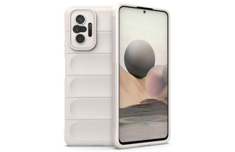 Newface Xiaomi Redmi Note 10 Pro Kılıf Optimum Silikon - Krem