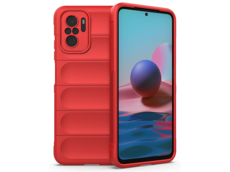 Newface Xiaomi Redmi Note 10S Kılıf Optimum Silikon - Kırmızı