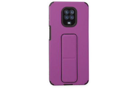 Newface Xiaomi Redmi Note 9S Kılıf Mega Standlı Silikon - Mor