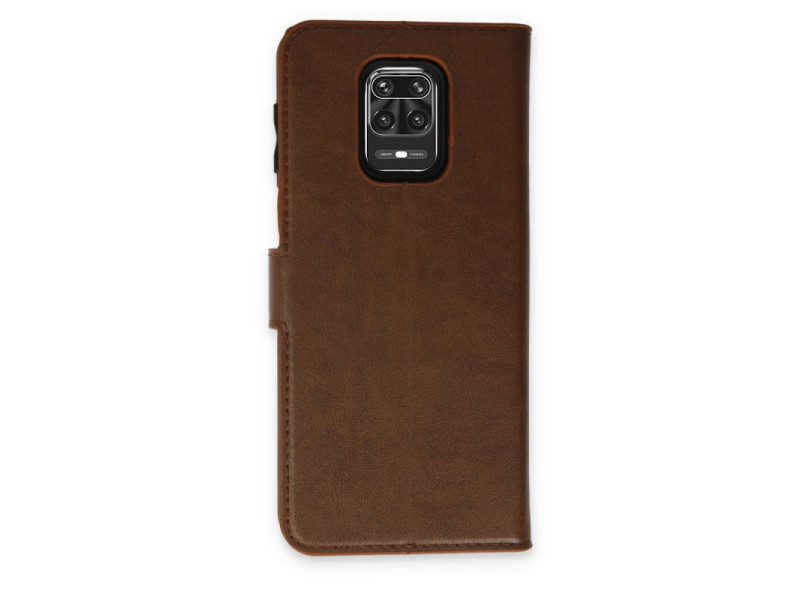 Newface Xiaomi Redmi Note 9S Kılıf Trend S Plus Kapaklı Kılıf - Taba