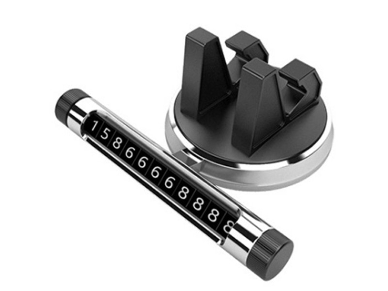 Newface XY-168 Car Hud Numaratörlü Yapışkanlı Araç Tutucu - Gümüş