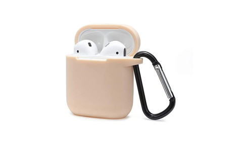 Newface Airpods (1.nesil) Sert Silikon Kılıf - Bej