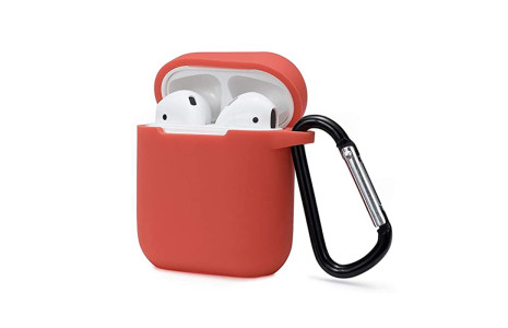 Newface Airpods (1.nesil) Sert Silikon Kılıf - Kırmızı