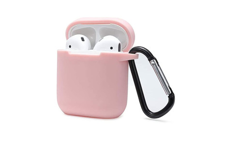 Newface Airpods (1.nesil) Sert Silikon Kılıf - Pudra
