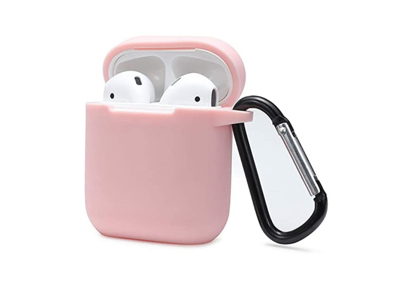 Newface Airpods (1.nesil) Sert Silikon Kılıf - Pudra