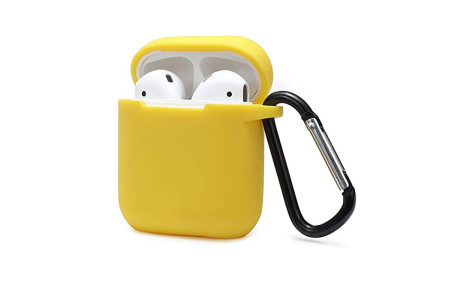 Newface Airpods (1.nesil) Sert Silikon Kılıf - Sarı