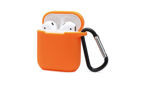 Newface Airpods (1.nesil) Sert Silikon Kılıf - Turuncu
