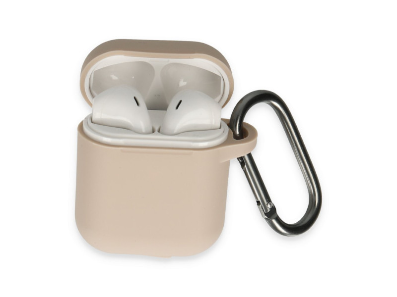 Newface Airpods 2 (2.nesil) Hang Kılıf - Pudra