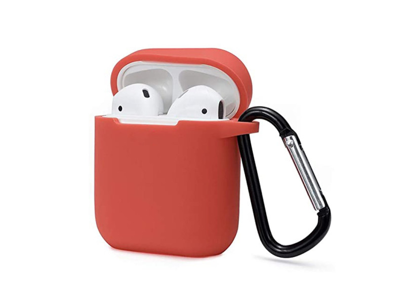 Newface Airpods 2 (2.nesil) Sert Silikon Kılıf - Kırmızı