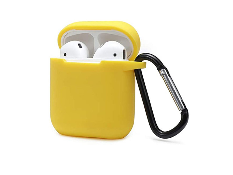 Newface Airpods 2 (2.nesil) Sert Silikon Kılıf - Sarı