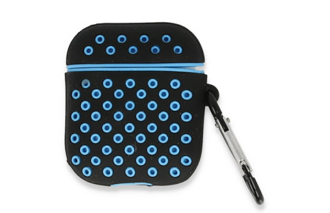 Newface Airpods 2 (2.nesil) Spor Delikli Kılıf - Siyah-Mavi