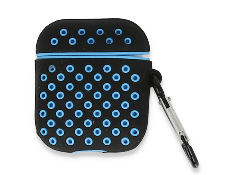 Newface Airpods (1.nesil) Spor Delikli Kılıf - Siyah-Mavi