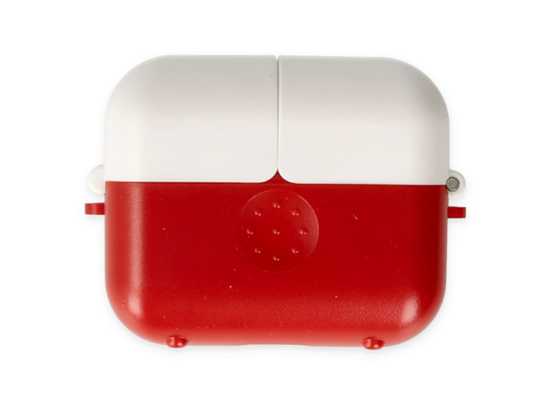 Newface Airpods 3 (3.nesil) Basmalı Kılıf - Kırmızı-Beyaz