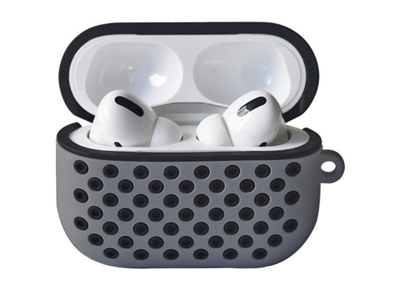 Newface Airpods Pro (1.nesil) Spor Delikli Kılıf - Gri-Siyah