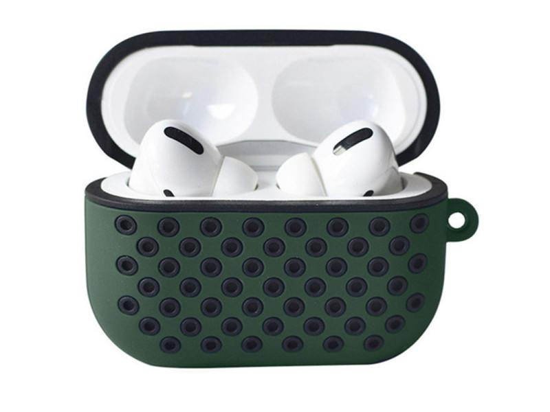 Newface Airpods Pro (1.nesil) Spor Delikli Kılıf - Haki Yeşil-Siyah