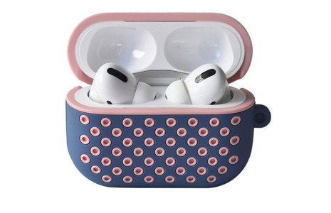 Newface Airpods Pro (1.nesil) Spor Delikli Kılıf - Mavi-Pembe