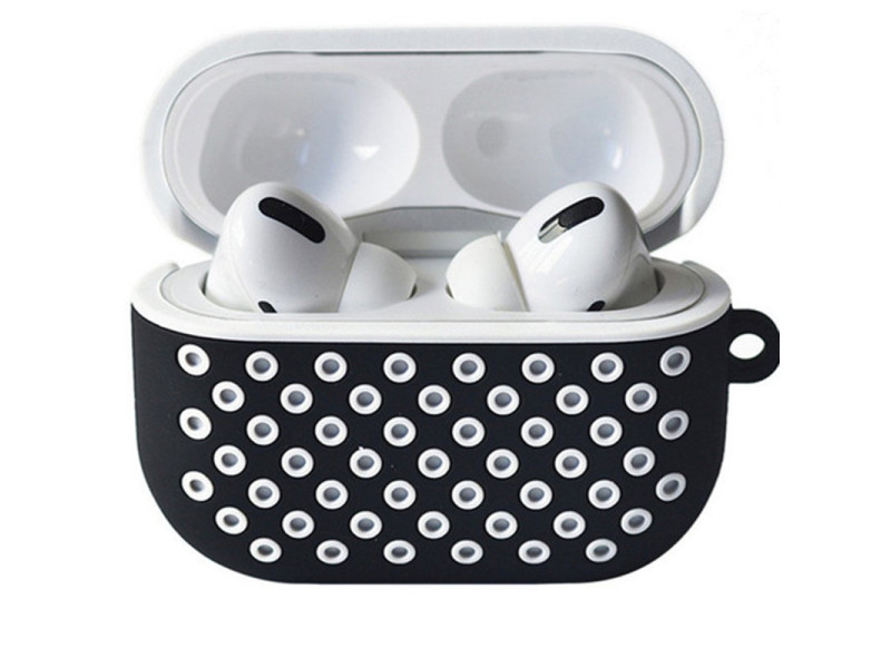 Newface Airpods Pro (1.nesil) Spor Delikli Kılıf - Siyah-Beyaz