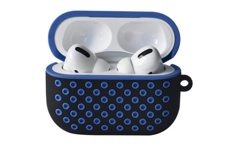 Newface Airpods Pro (1.nesil) Spor Delikli Kılıf - Siyah-Mavi