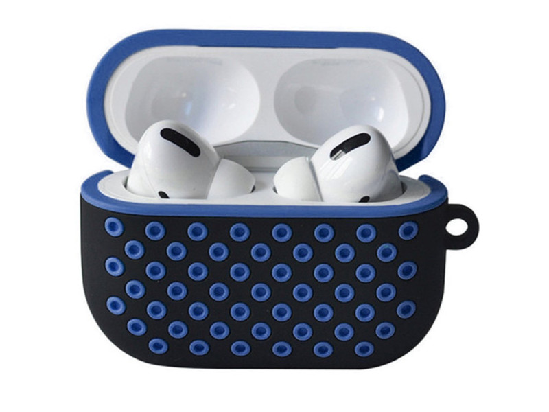 Newface Airpods Pro (1.nesil) Spor Delikli Kılıf - Siyah-Mavi