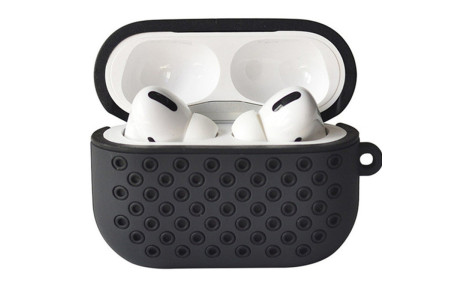 Newface Airpods Pro (1.nesil) Spor Delikli Kılıf - Siyah-Siyah