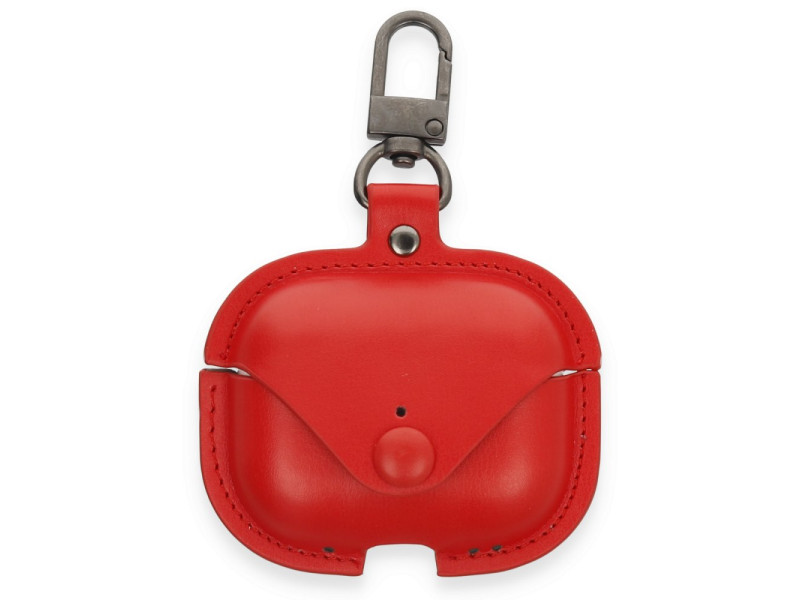Newface Airpods Pro 2 (2.nesil) Çanta Deri Kılıf - Kırmızı