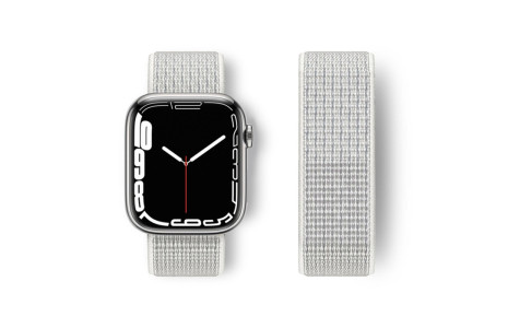 Newface Apple Watch 40mm Hasırlı Cırtcırtlı Kordon - Beyaz