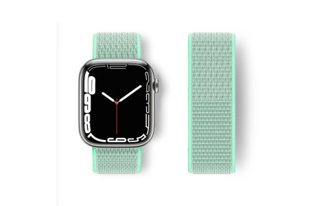 Newface Apple Watch 40mm Hasırlı Cırtcırtlı Kordon - Turkuaz