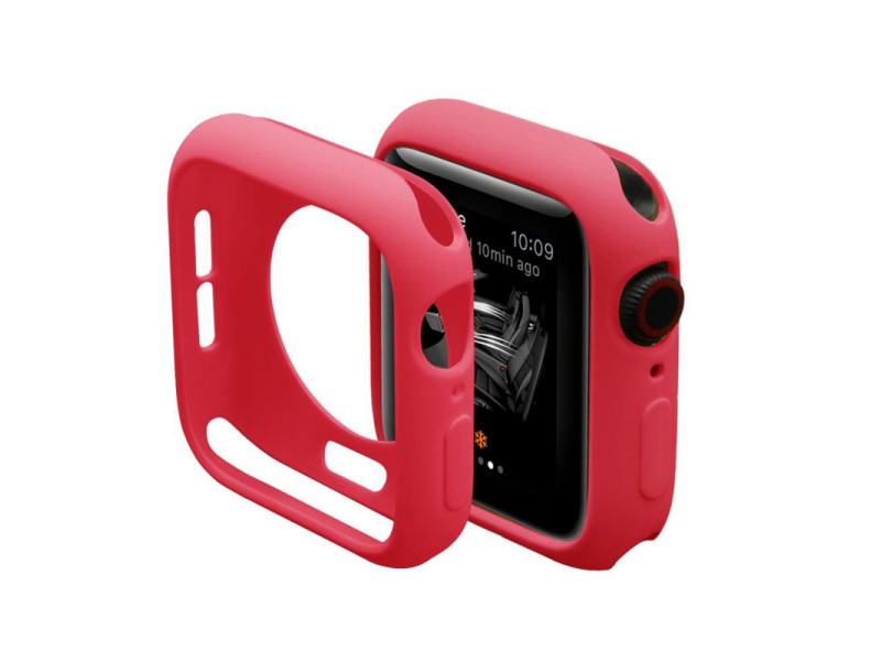 Newface Apple Watch 44mm Silikon Alt Kasa - Kırmızı