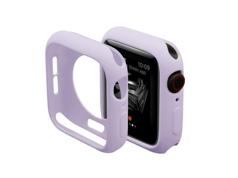 Newface Apple Watch 44mm Silikon Alt Kasa - Lila
