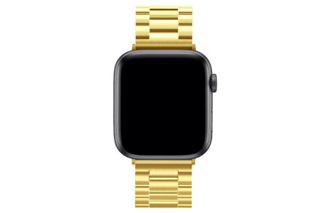Newface Apple Watch 45mm Metal Baklalı Kordon - Gold