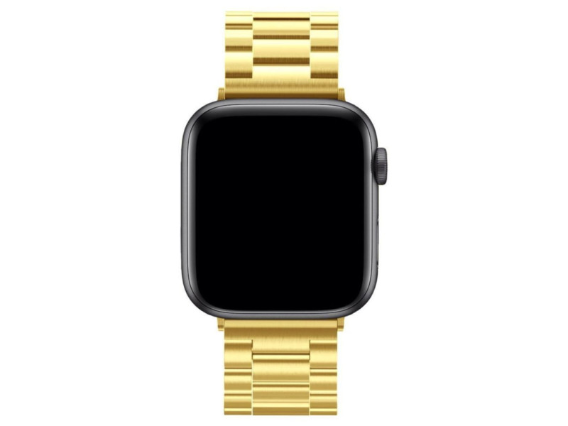 Newface Apple Watch 45mm Metal Baklalı Kordon - Gold