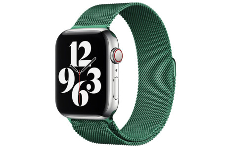 Newface Apple Watch 45mm Metal Mıknatıslı Kordon - Haki Yeşil