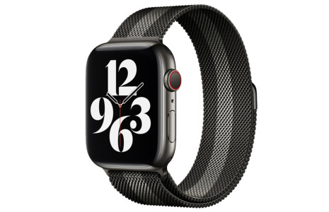 Newface Apple Watch 45mm Metal Mıknatıslı Kordon - Siyah-Beyaz