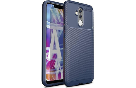 Newface Huawei Mate 20 Lite Kılıf Focus Karbon Silikon - Lacivert