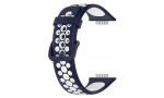 Newface Huawei Watch Fit 2 Spor Delikli Kordon - Lacivert-Beyaz