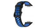 Newface Huawei Watch Fit 2 Spor Delikli Kordon - Siyah-Mavi