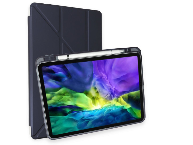 Newface iPad Pro 11 (2018) Kılıf Kalemlikli Hugo Tablet Kılıfı - Lacivert