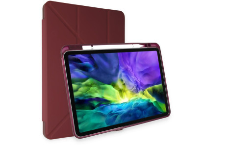 Newface iPad Pro 12.9 (2020) Kılıf Kalemlikli Hugo Tablet Kılıfı - Mor