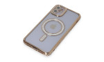 Newface iPhone 11 Kılıf Joke Simli Magneticsafe Kılıf - Gold