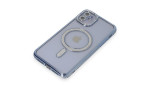 Newface iPhone 11 Kılıf Joke Simli Magneticsafe Kılıf - Mavi