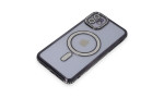 Newface iPhone 11 Kılıf Joke Simli Magneticsafe Kılıf - Siyah