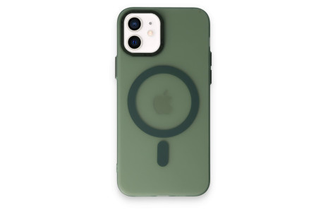 Newface iPhone 11 Kılıf Lodos Magneticsafe Mat Kapak - Köknar Yeşili