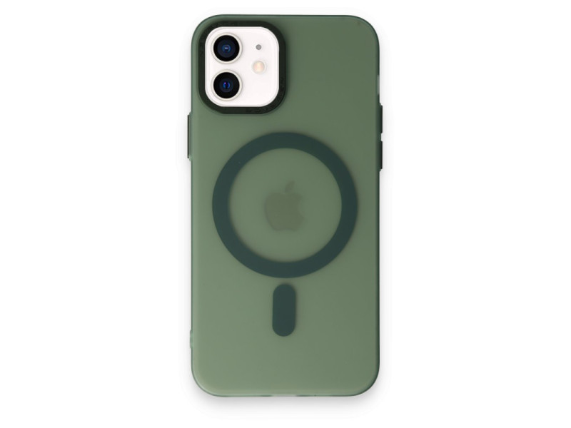 Newface iPhone 11 Kılıf Lodos Magneticsafe Mat Kapak - Köknar Yeşili