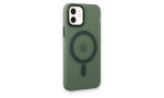 Newface iPhone 11 Kılıf Lodos Magneticsafe Mat Kapak - Köknar Yeşili