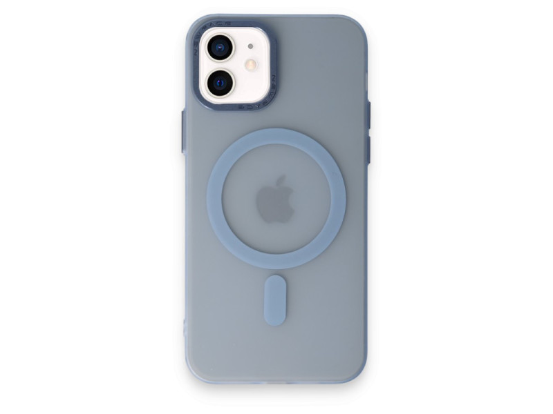 Newface iPhone 11 Kılıf Lodos Magneticsafe Mat Kapak - Sierra Blue